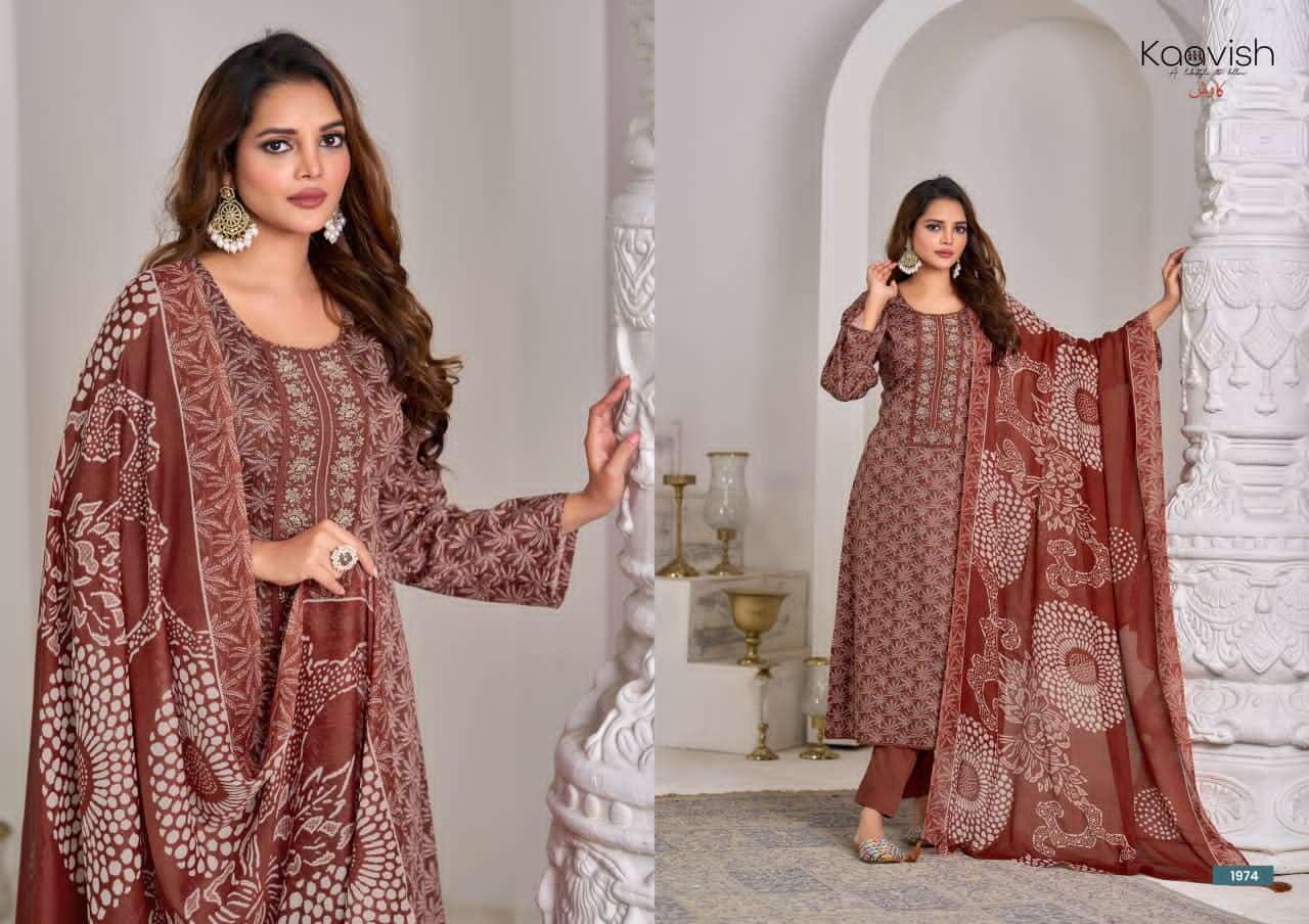 Kaavish Fashion Skyline Pure Jam Silk Dress Material - Amrah Wholesale