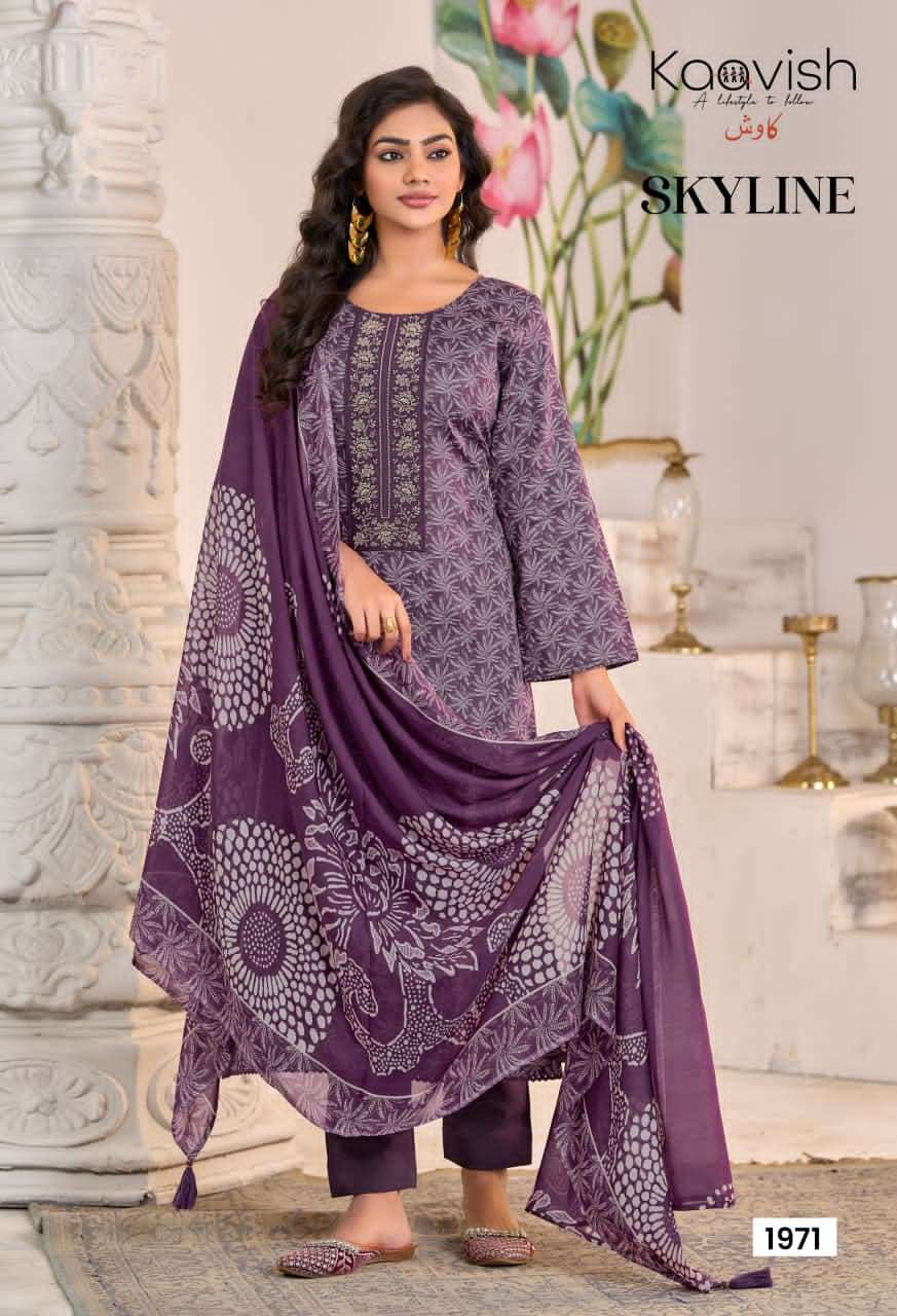 Kaavish Fashion Skyline Pure Jam Silk Dress Material - Amrah Wholesale