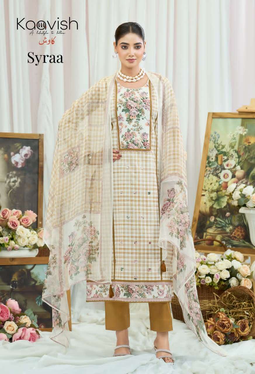 Kaavish Fashion Syraa Lawn Cotton Dress Material - Amrah Wholesale