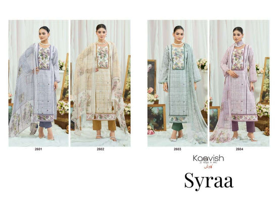 Kaavish Fashion Syraa Lawn Cotton Dress Material - Amrah Wholesale
