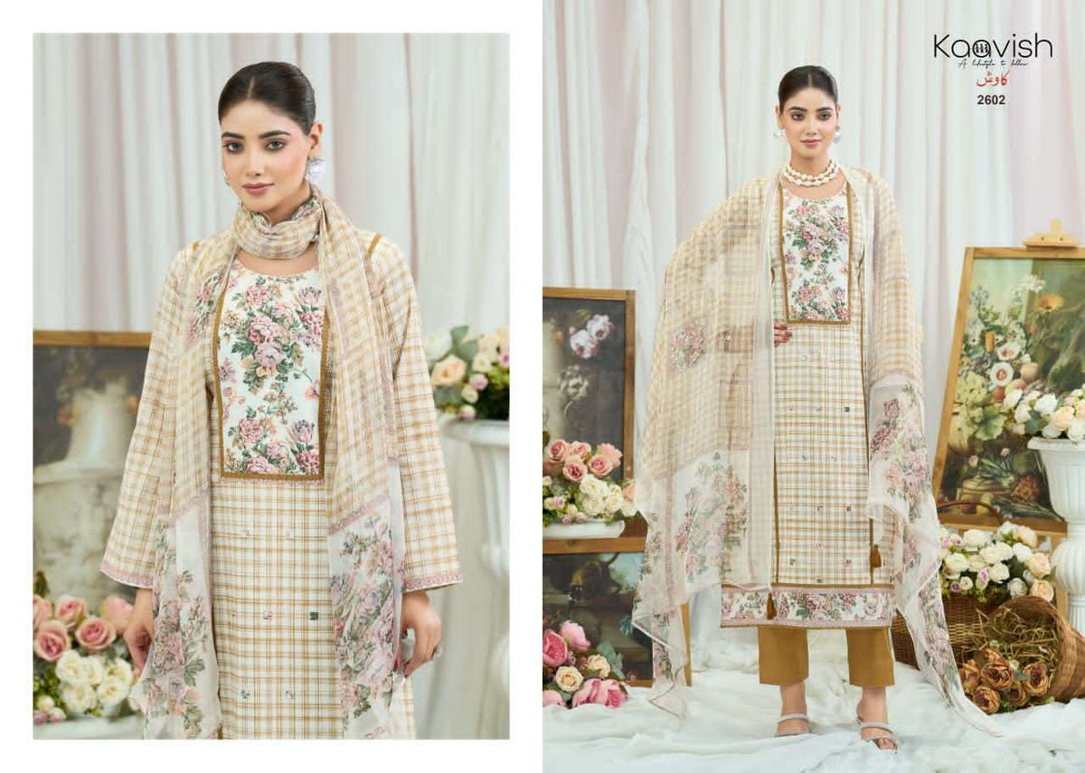 Kaavish Fashion Syraa Lawn Cotton Dress Material - Amrah Wholesale