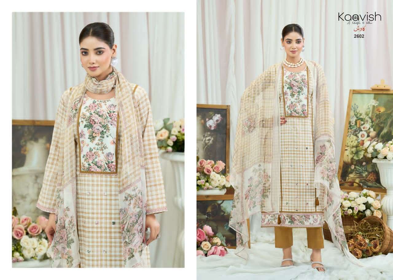 Kaavish Fashion Syraa Lawn Cotton Dress Material - Amrah Wholesale