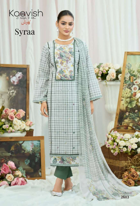 Kaavish Fashion Syraa Lawn Cotton Dress Material - Amrah Wholesale