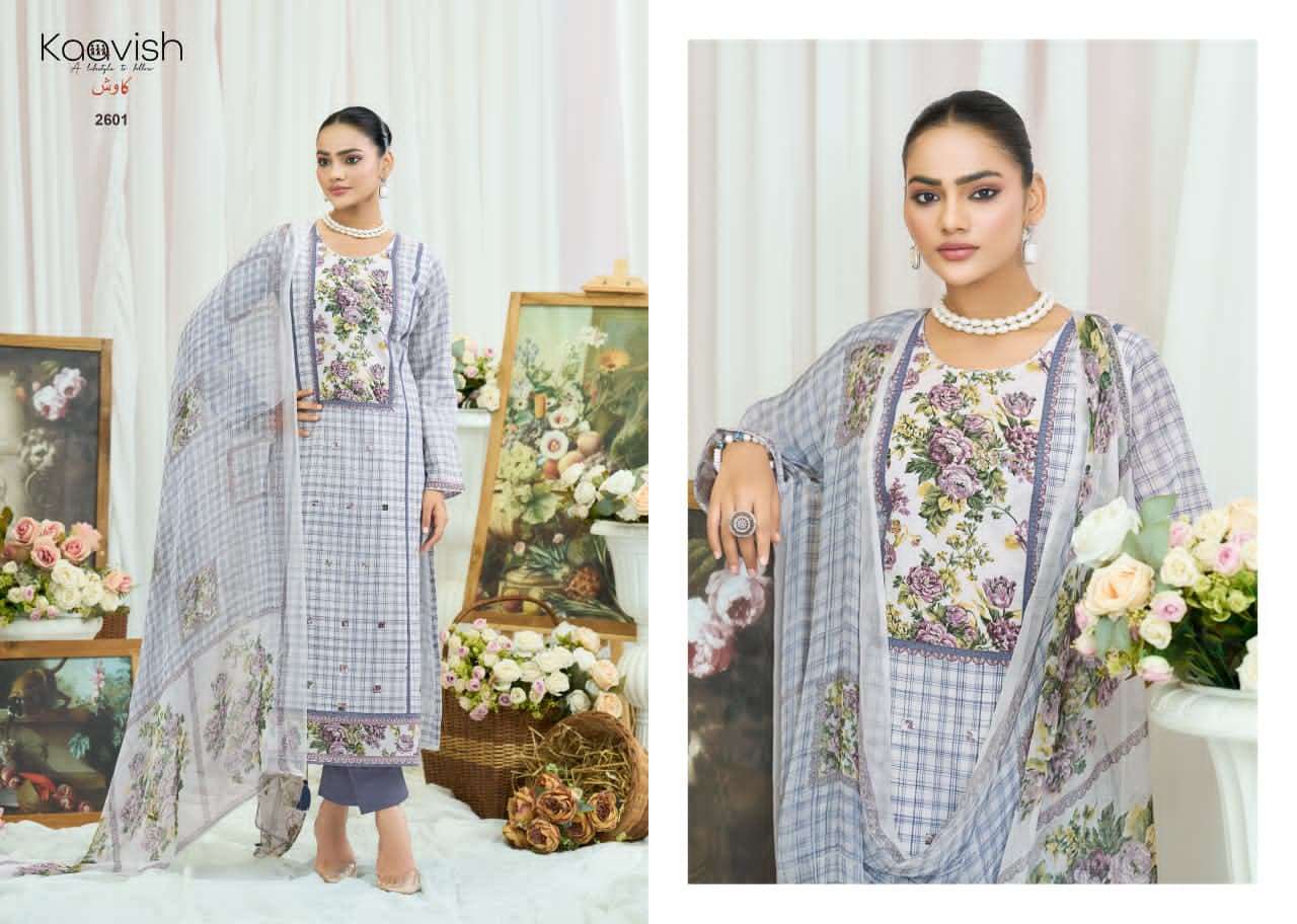 Kaavish Fashion Syraa Lawn Cotton Dress Material - Amrah Wholesale