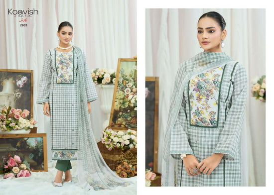 Kaavish Fashion Syraa Lawn Cotton Dress Material - Amrah Wholesale