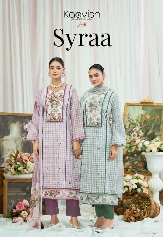 Kaavish Fashion Syraa Lawn Cotton Dress Material - Amrah Wholesale
