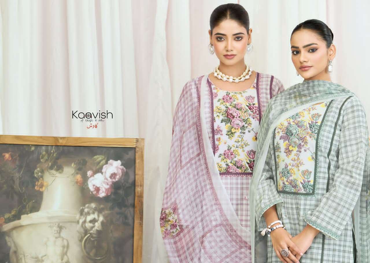 Kaavish Fashion Syraa Lawn Cotton Dress Material - Amrah Wholesale