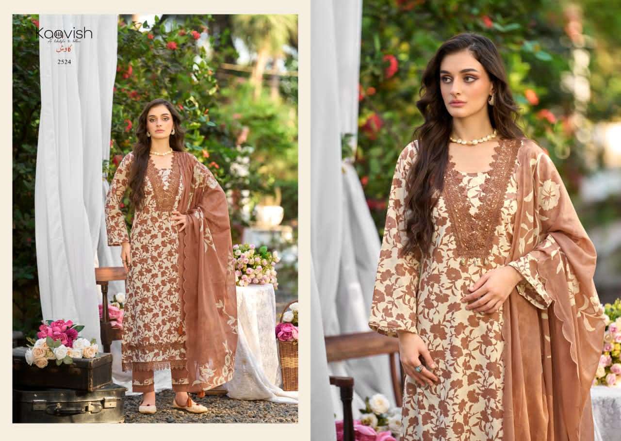Kaavish Fashion Zulfilen Pure Lawn Cotton Pakistani Suit - Amrah Wholesale