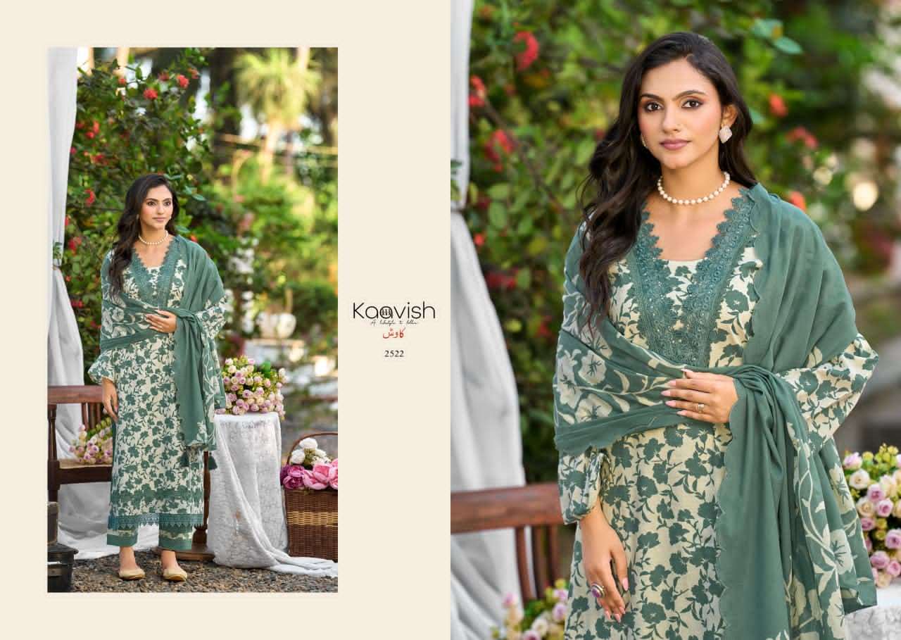 Kaavish Fashion Zulfilen Pure Lawn Cotton Pakistani Suit - Amrah Wholesale
