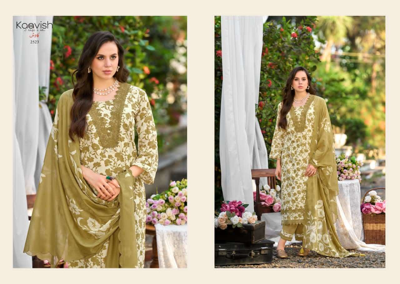Kaavish Fashion Zulfilen Pure Lawn Cotton Pakistani Suit - Amrah Wholesale