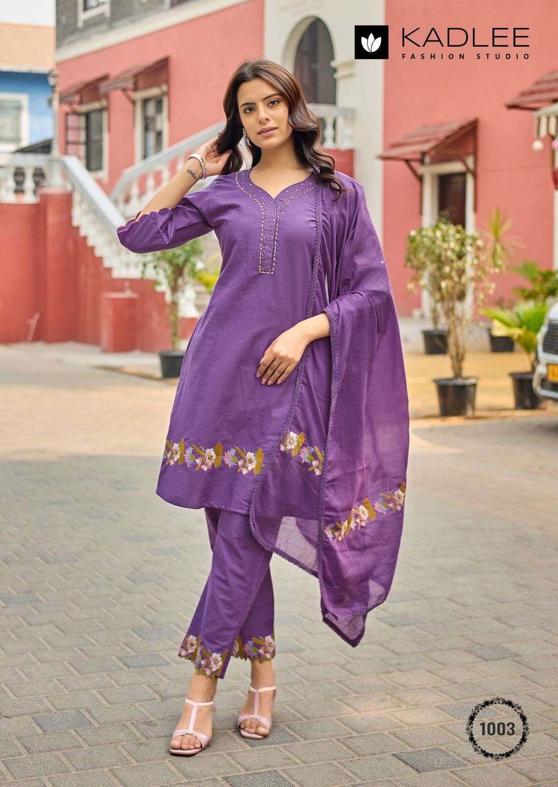KADLEE AAMIRA Cotton Embroidered Salwar Suit Set - Amrah Wholesale