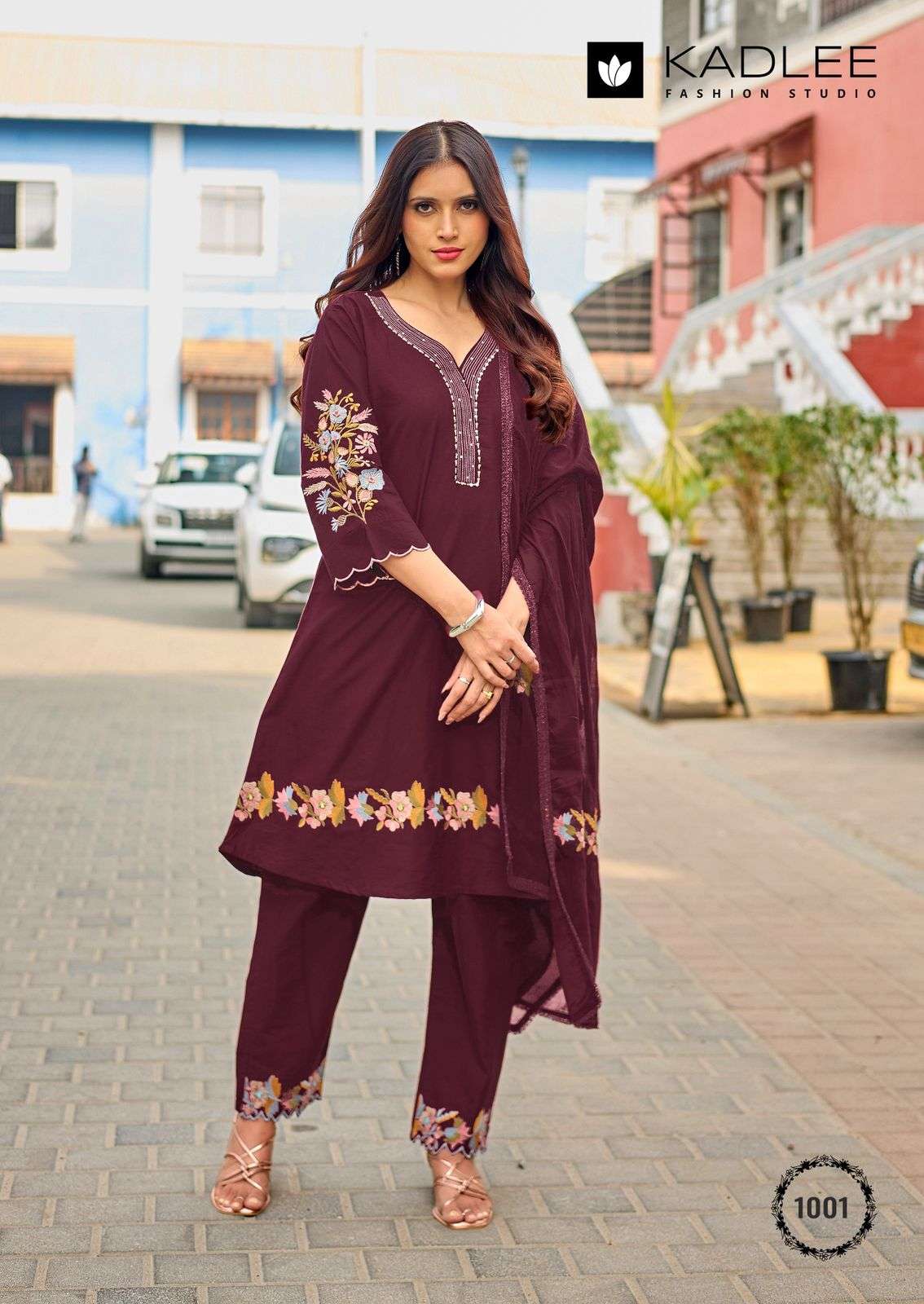 KADLEE AAMIRA Cotton Embroidered Salwar Suit Set - Amrah Wholesale