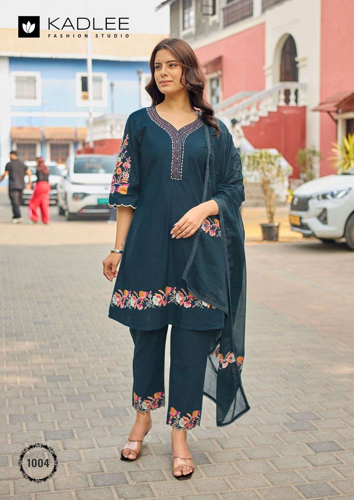 KADLEE AAMIRA Cotton Embroidered Salwar Suit Set - Amrah Wholesale
