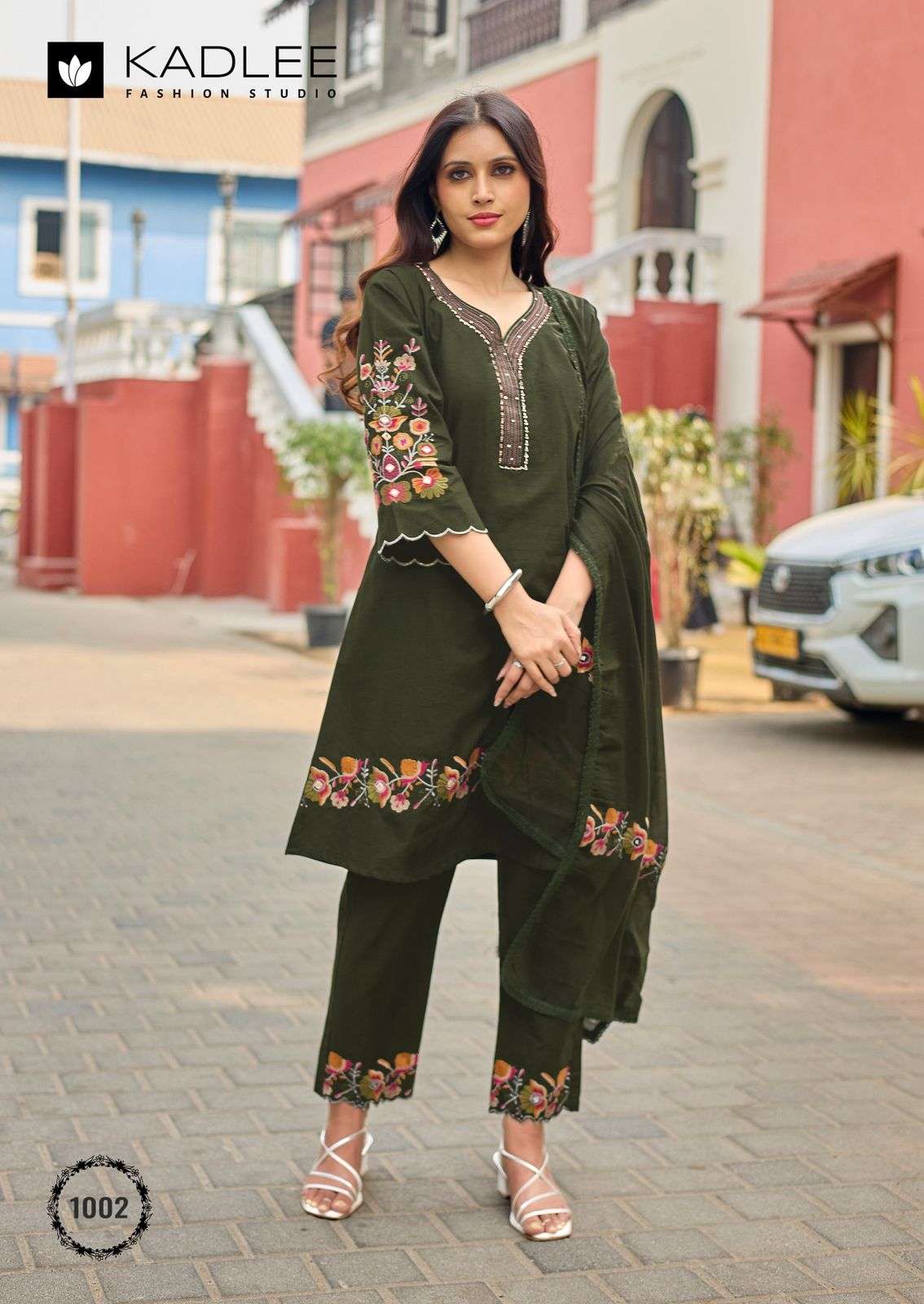 KADLEE AAMIRA Cotton Embroidered Salwar Suit Set - Amrah Wholesale