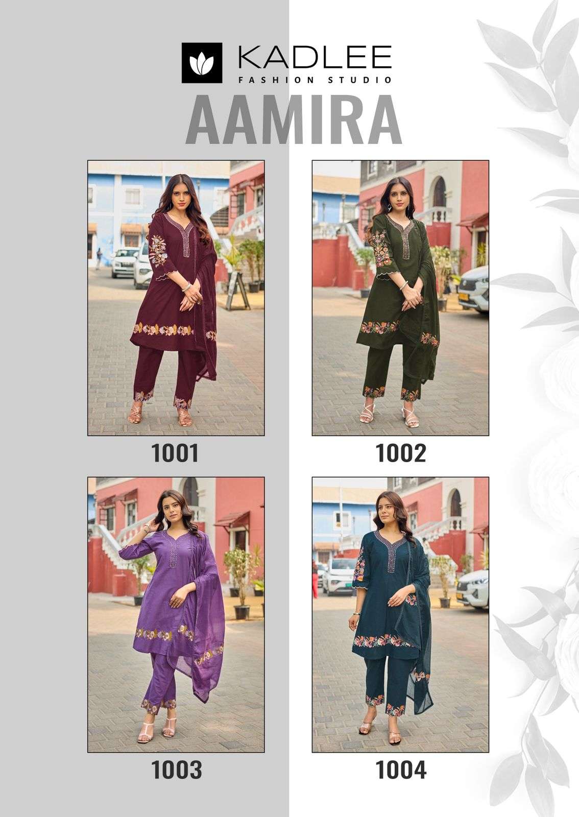 KADLEE AAMIRA Cotton Embroidered Salwar Suit Set - Amrah Wholesale