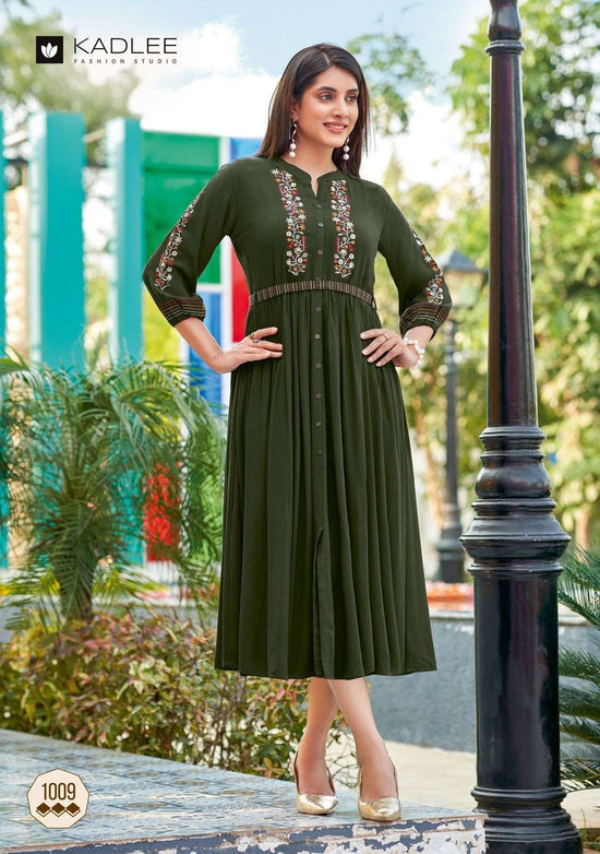 KADLEE AASHMIN VOL-2 Rayon Printed Full Stitched Anarkali Kurti Wholesale Surat