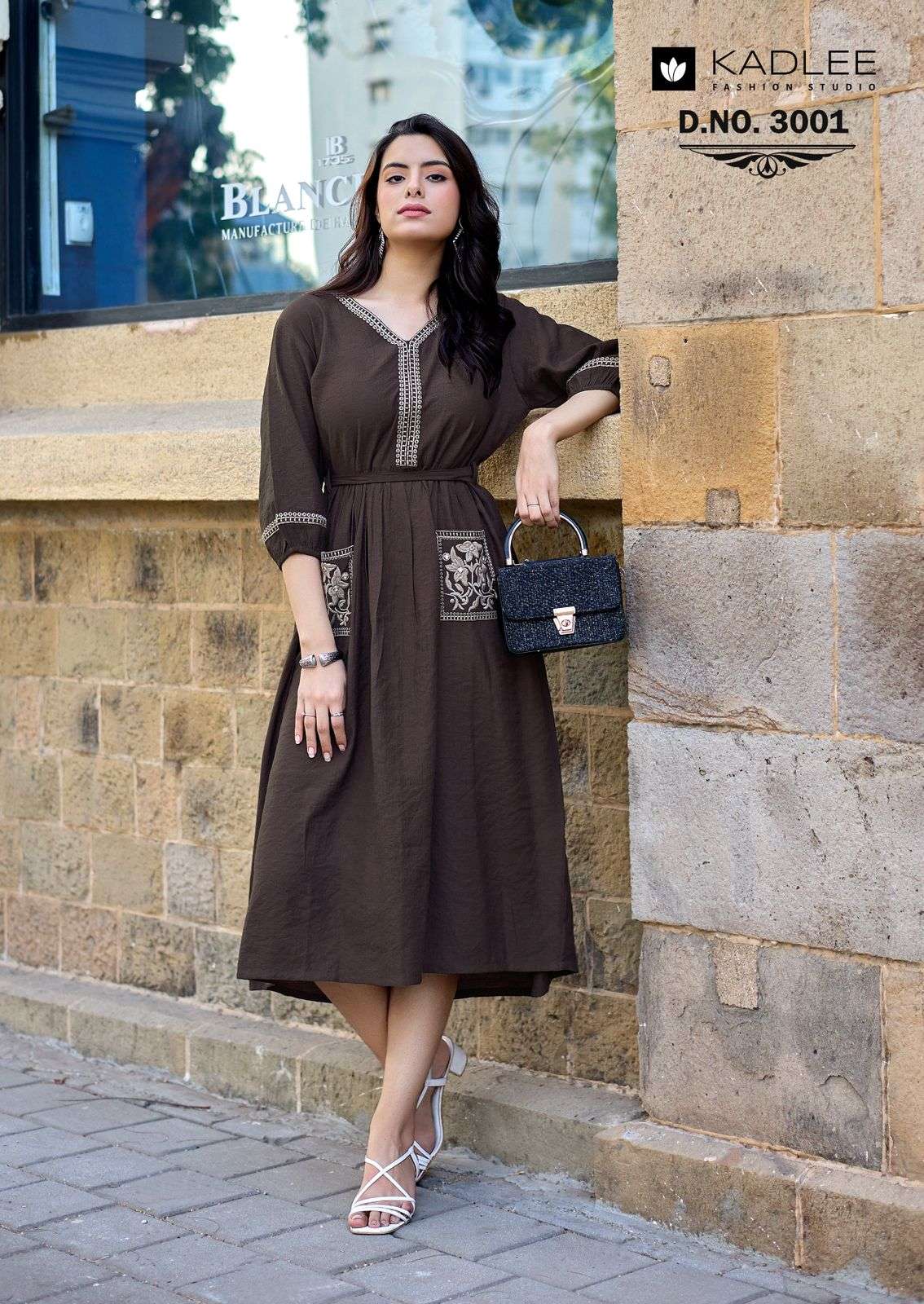 KADLEE ALEENA Viscose Embroidered Anarkali Kurti - Amrah Wholesale