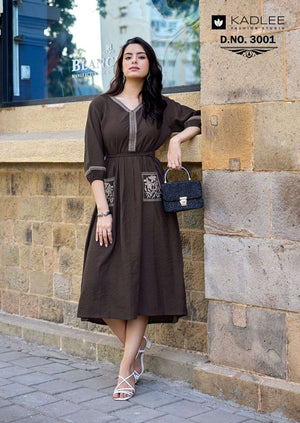 KADLEE ALEENA Viscose Embroidered Anarkali Kurti - Amrah Wholesale