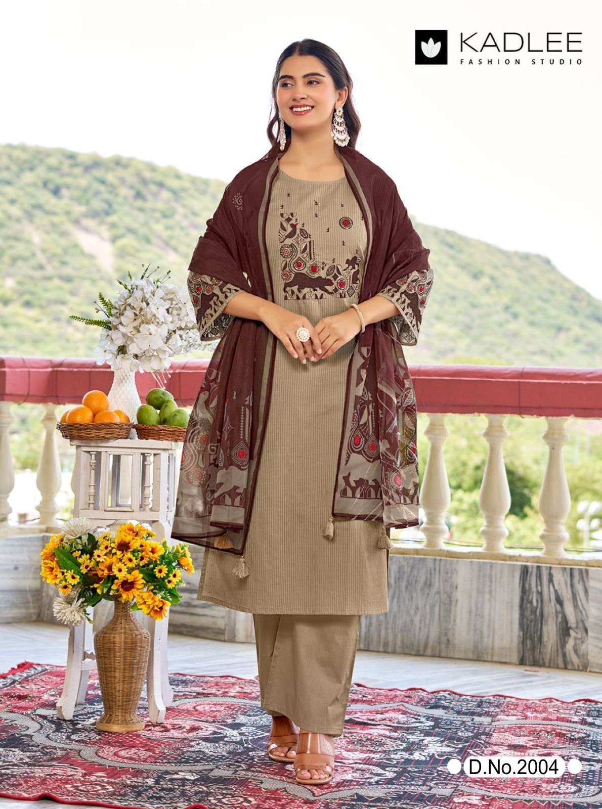 Kadlee Deeva 2001 To 2005 Series Cotton Printed Embroidery Suit Set
