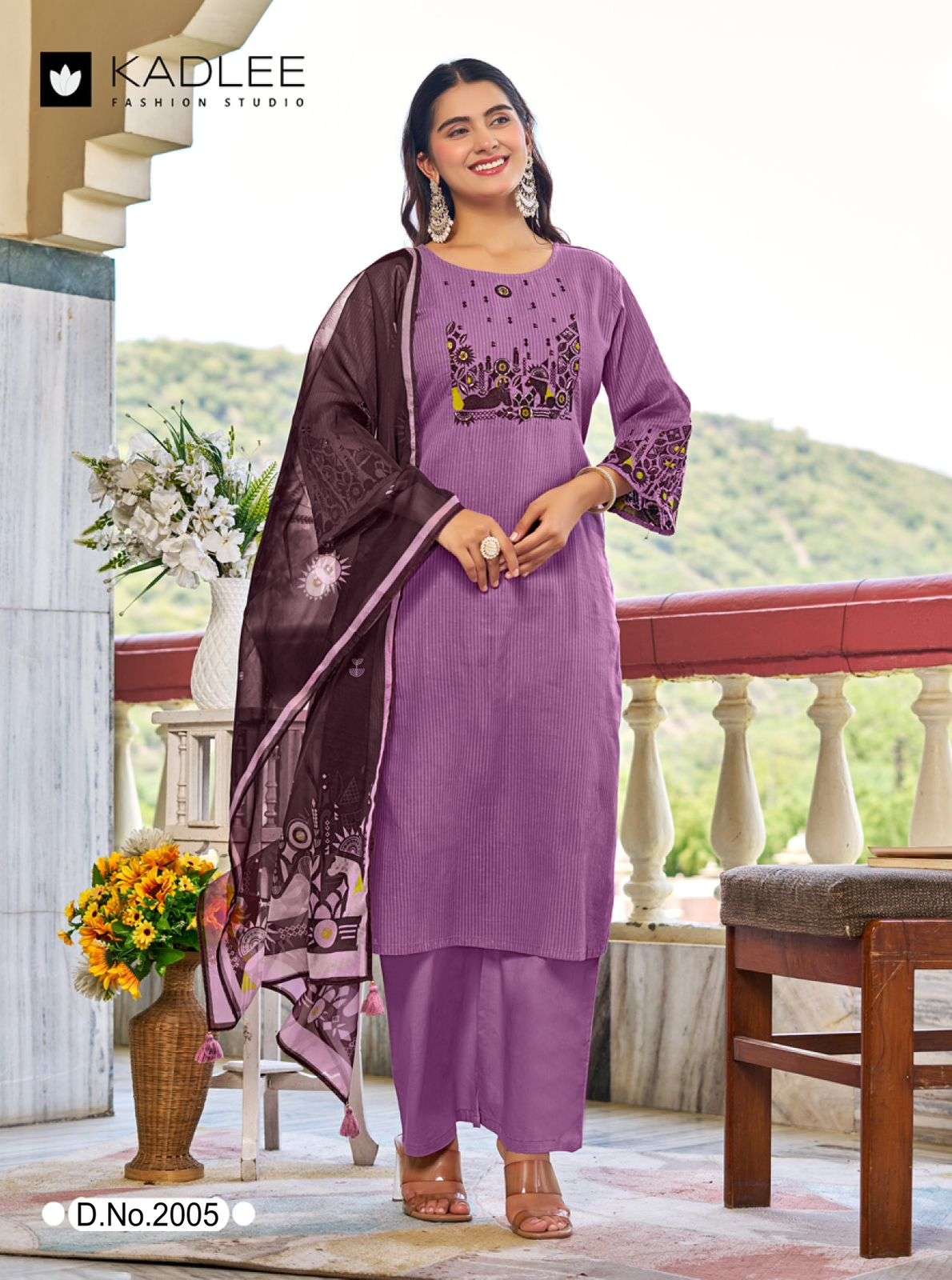 Kadlee Deeva 2001 To 2005 Series Cotton Printed Embroidery Suit Set