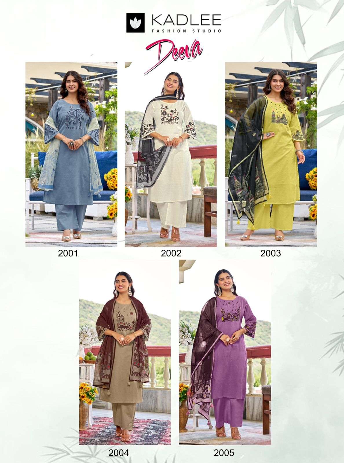 Kadlee Deeva 2001 To 2005 Series Cotton Printed Embroidery Suit Set
