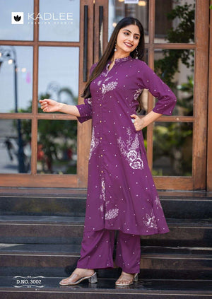 KADLEE KARNAEE Rayon Salwar Suit Set Wholesale Surat - Amrah Wholesale