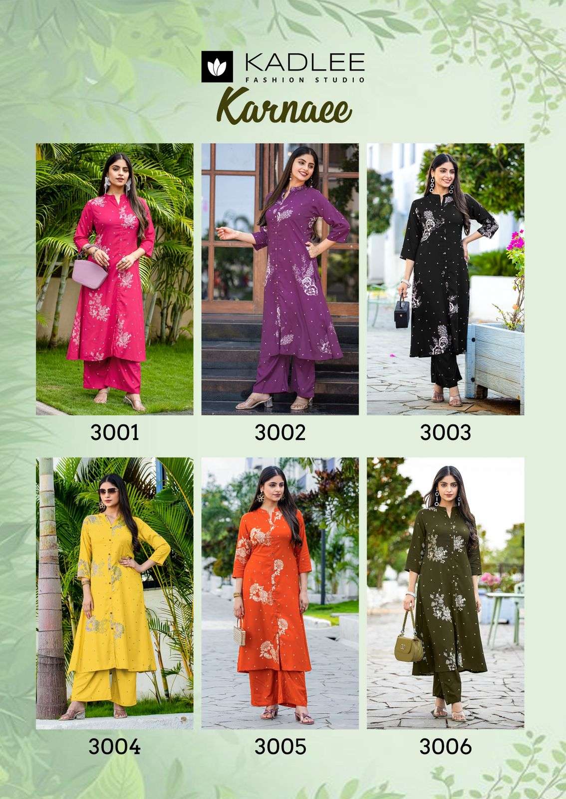 KADLEE KARNAEE Rayon Salwar Suit Set Wholesale Surat - Amrah Wholesale