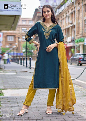 KADLEE KHANAK Viscose Salwar Suit Set - Amrah Wholesale