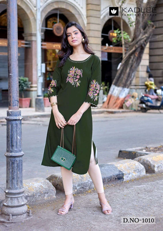 Kadlee Ladlee Vol-3 Rayon Printed Kurti - Amrah Wholesale