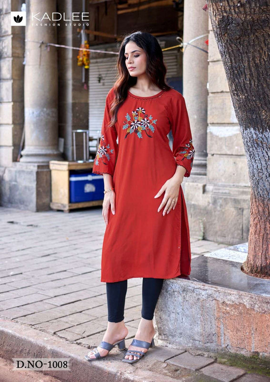Kadlee Ladlee Vol-3 Rayon Printed Kurti - Amrah Wholesale