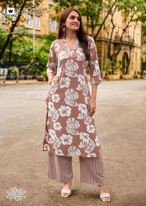 Kadlee Rangoli Vol - 03 Rayon Kurti Pant Set - Amrah Wholesale
