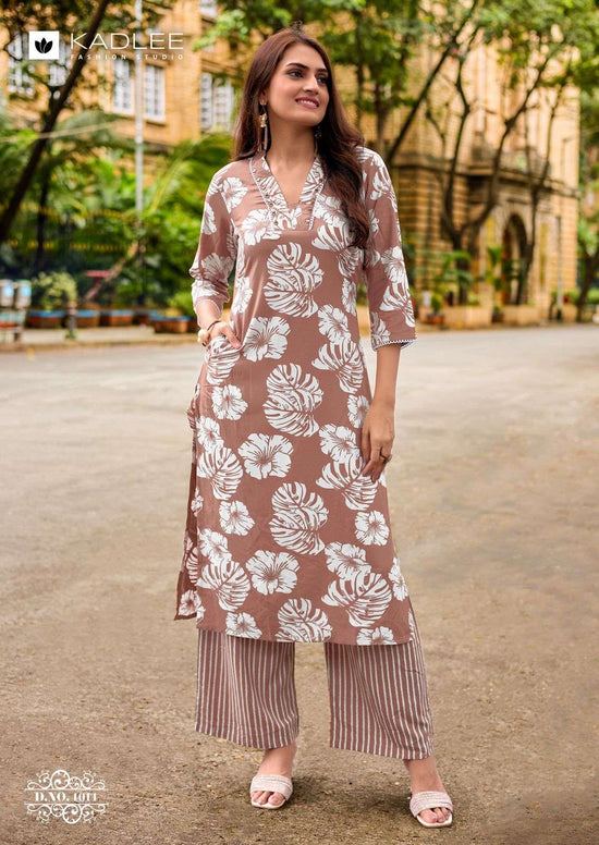 Kadlee Rangoli Vol - 03 Rayon Kurti Pant Set - Amrah Wholesale