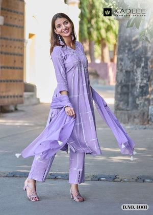 KADLEE RIMZIM Rayon Stitched Suit Set
