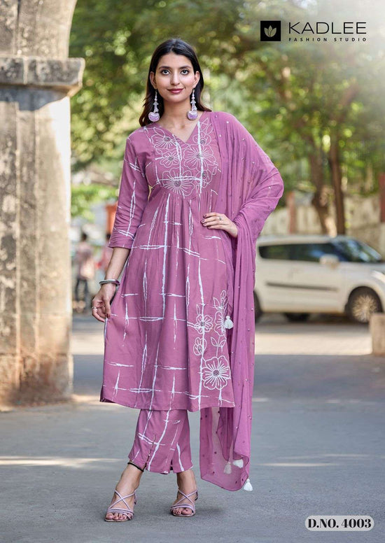 KADLEE RIMZIM Rayon Stitched Suit Set