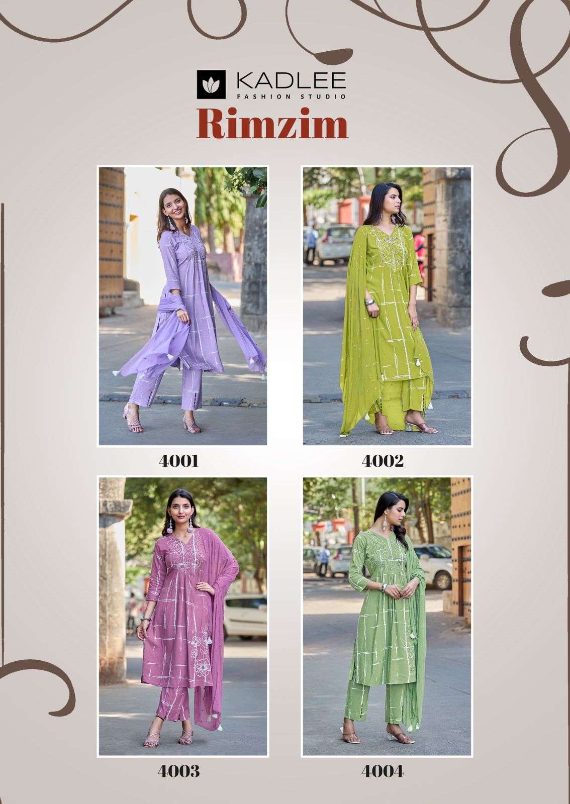 KADLEE RIMZIM Rayon Stitched Suit Set
