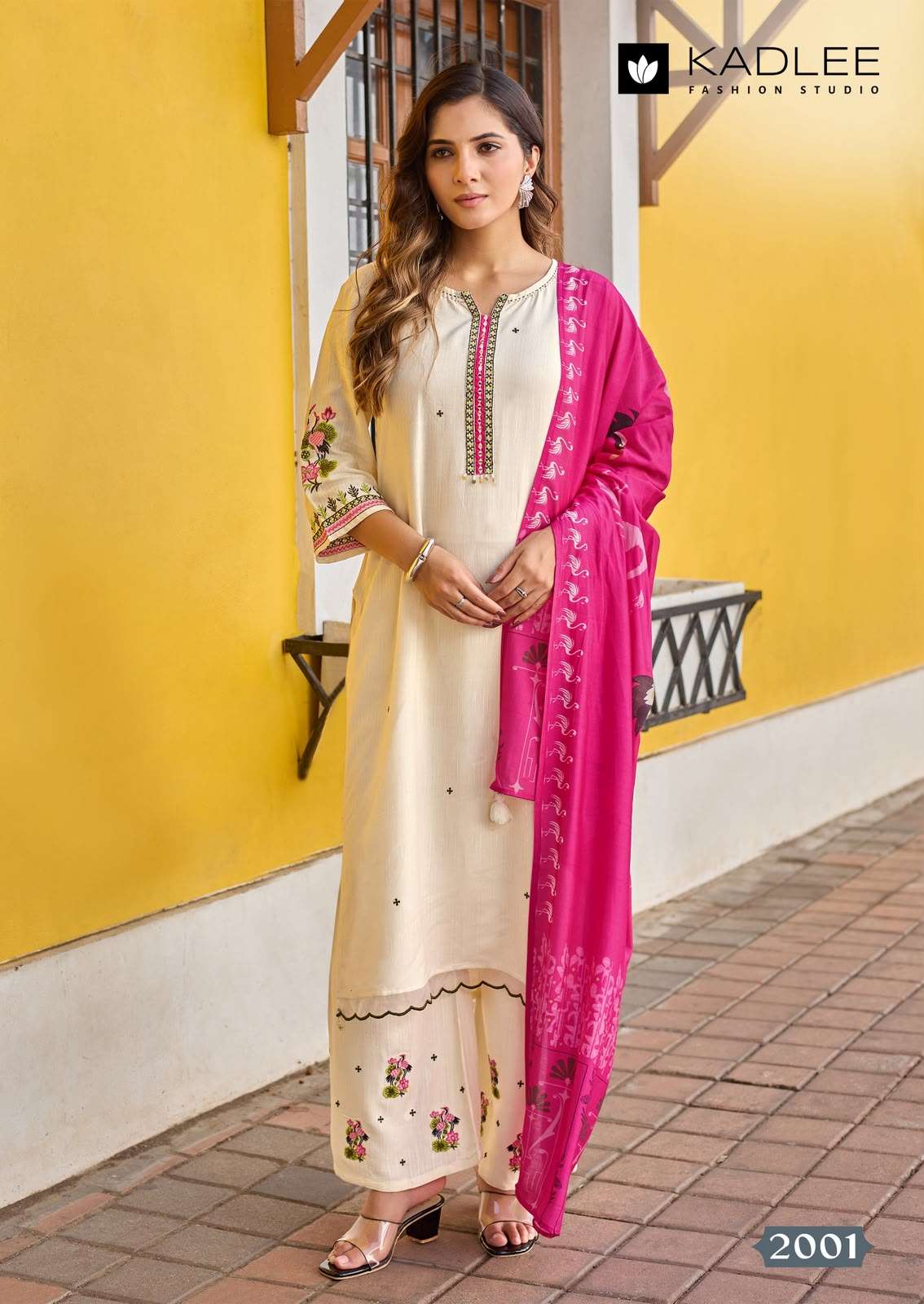 Kadlee Roohani Rayon Print Stitched Dresses Set