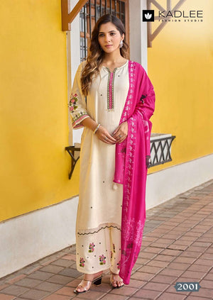Kadlee Roohani Rayon Print Stitched Dresses Set