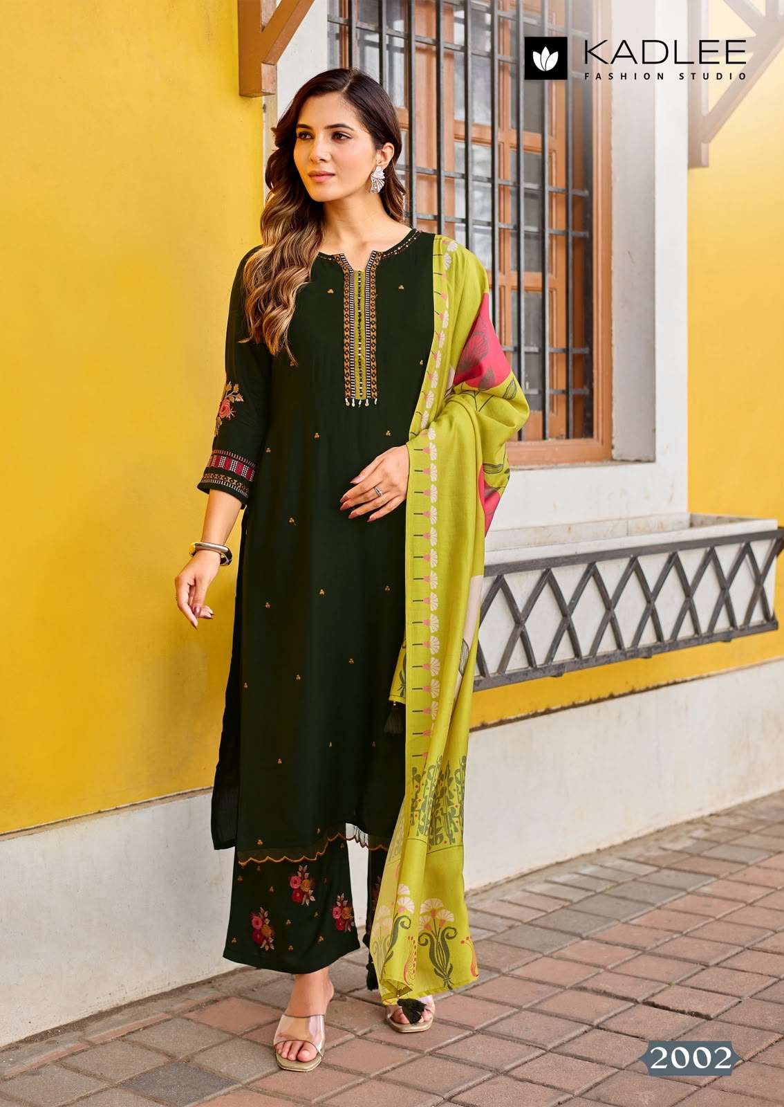 Kadlee Roohani Rayon Print Stitched Dresses Set