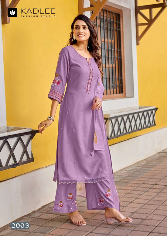 Kadlee Roohani Rayon Print Stitched Dresses Set