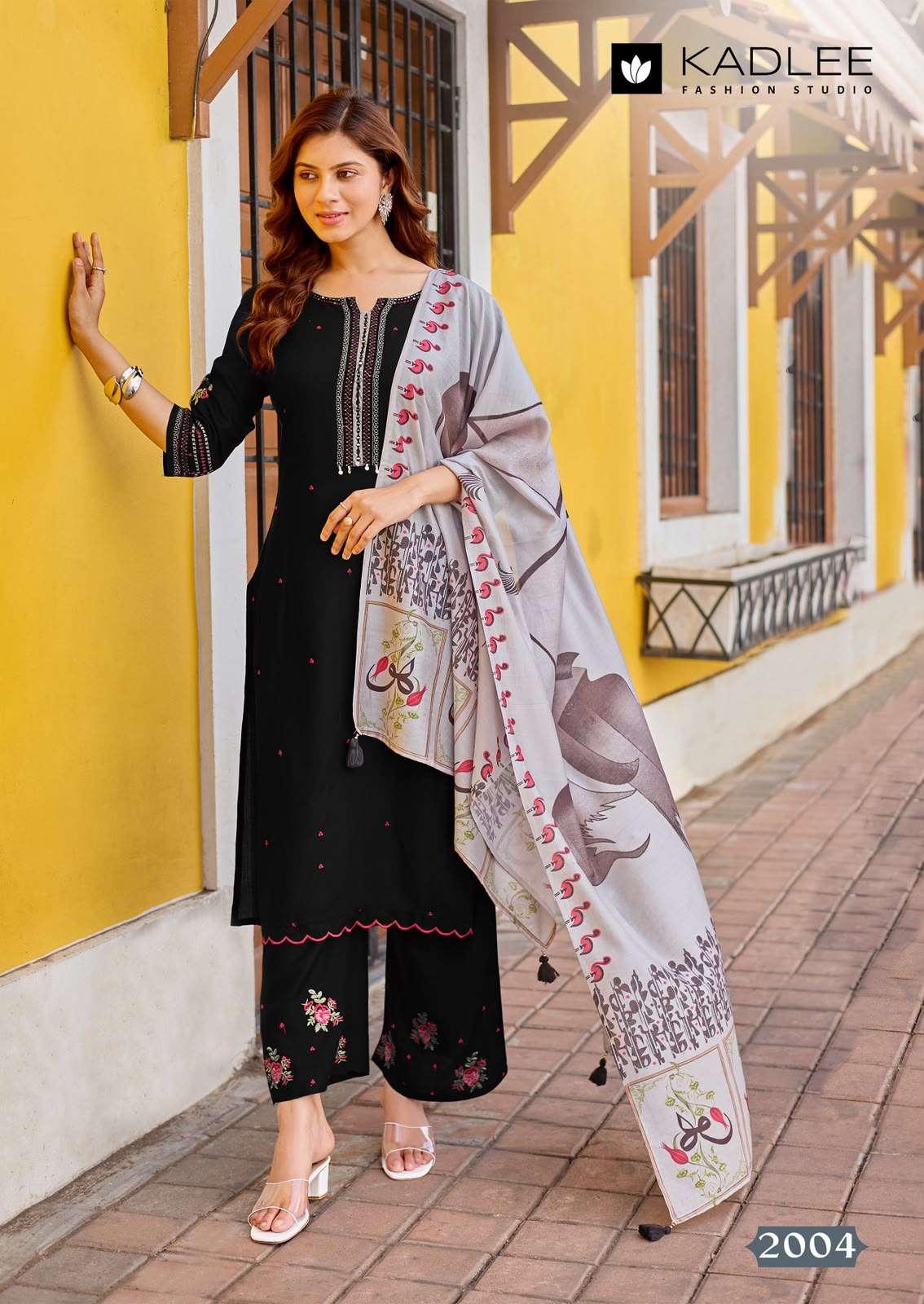 Kadlee Roohani Rayon Print Stitched Dresses Set