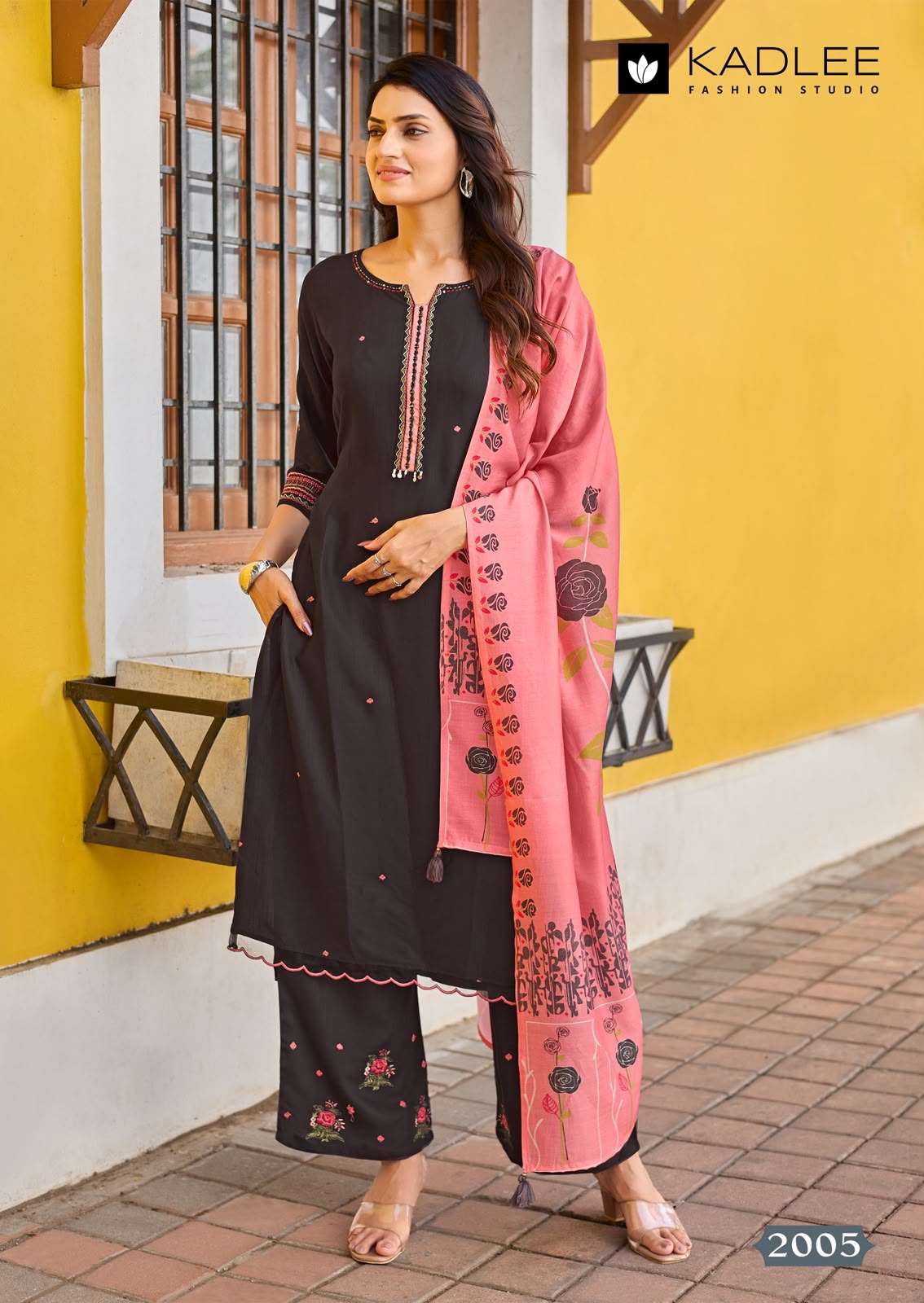 Kadlee Roohani Rayon Print Stitched Dresses Set