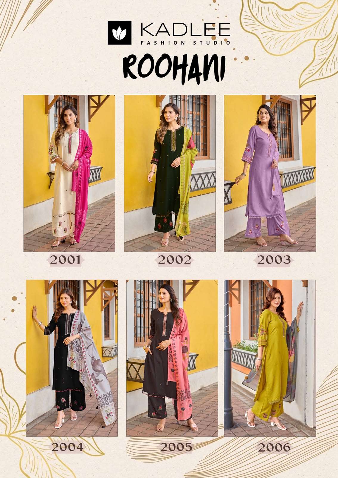 Kadlee Roohani Rayon Print Stitched Dresses Set