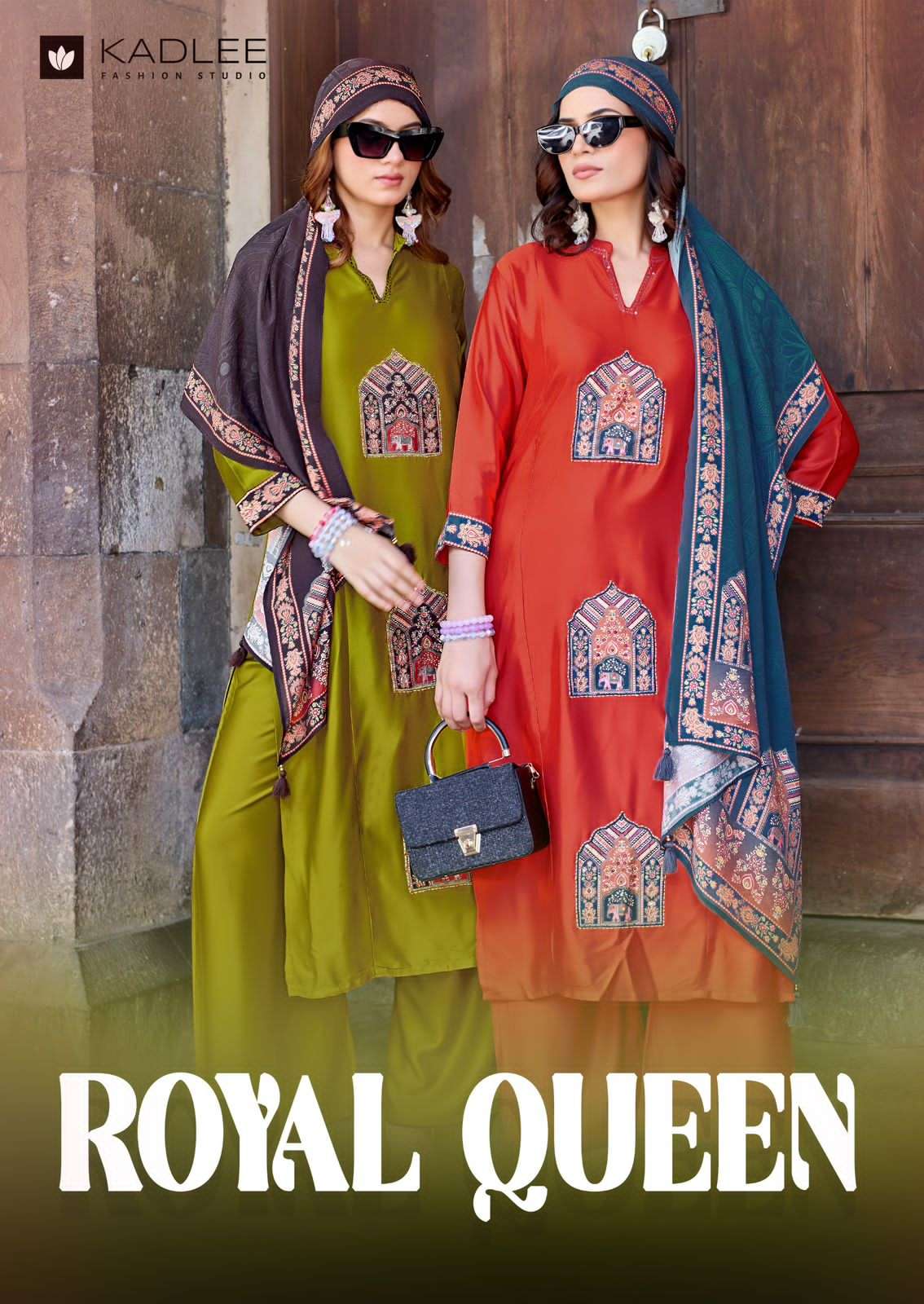 Kadlee Royal Queen Gajji Silk Handworked Stitched Salwar Suit Set