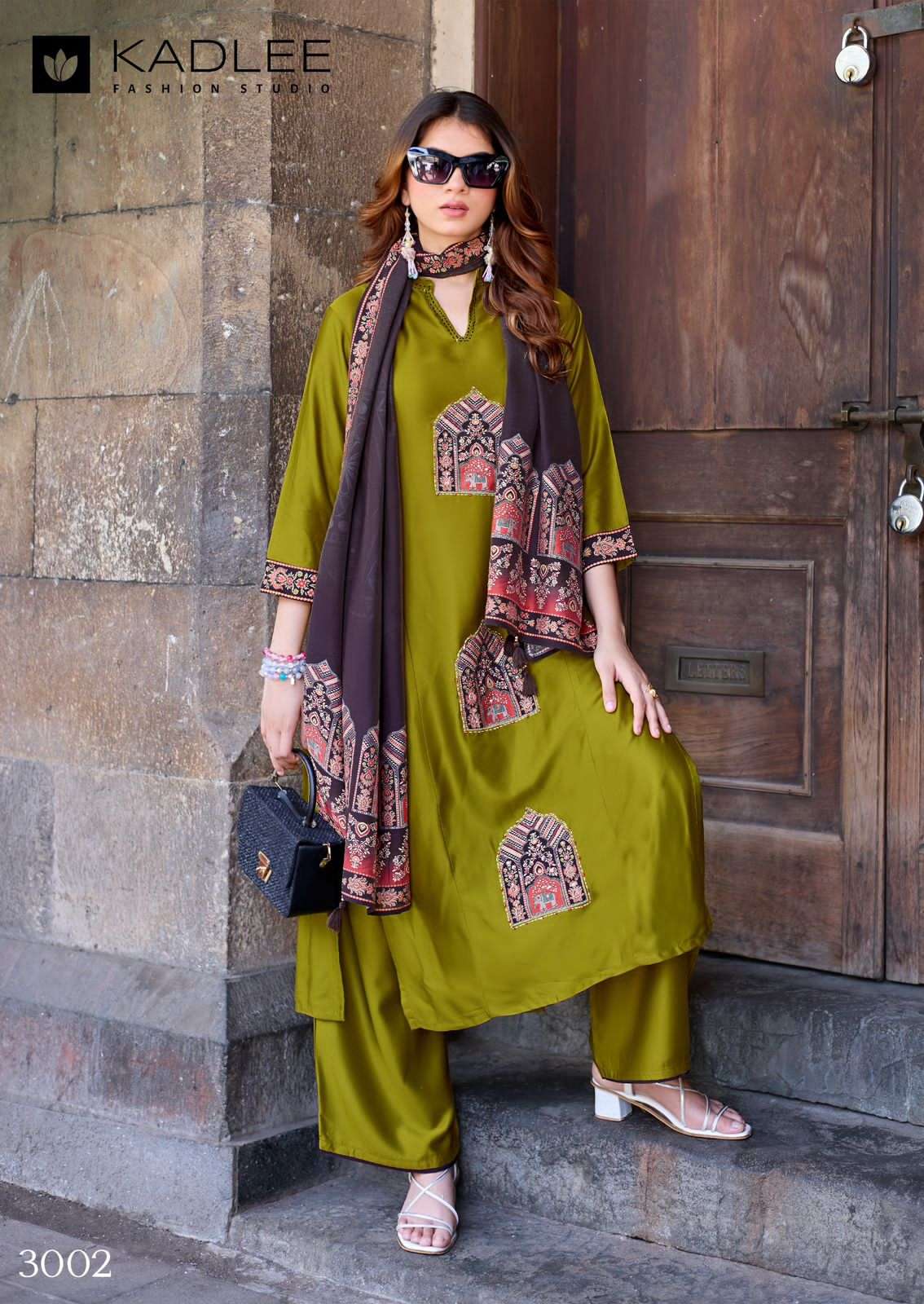 Kadlee Royal Queen Gajji Silk Handworked Stitched Salwar Suit Set