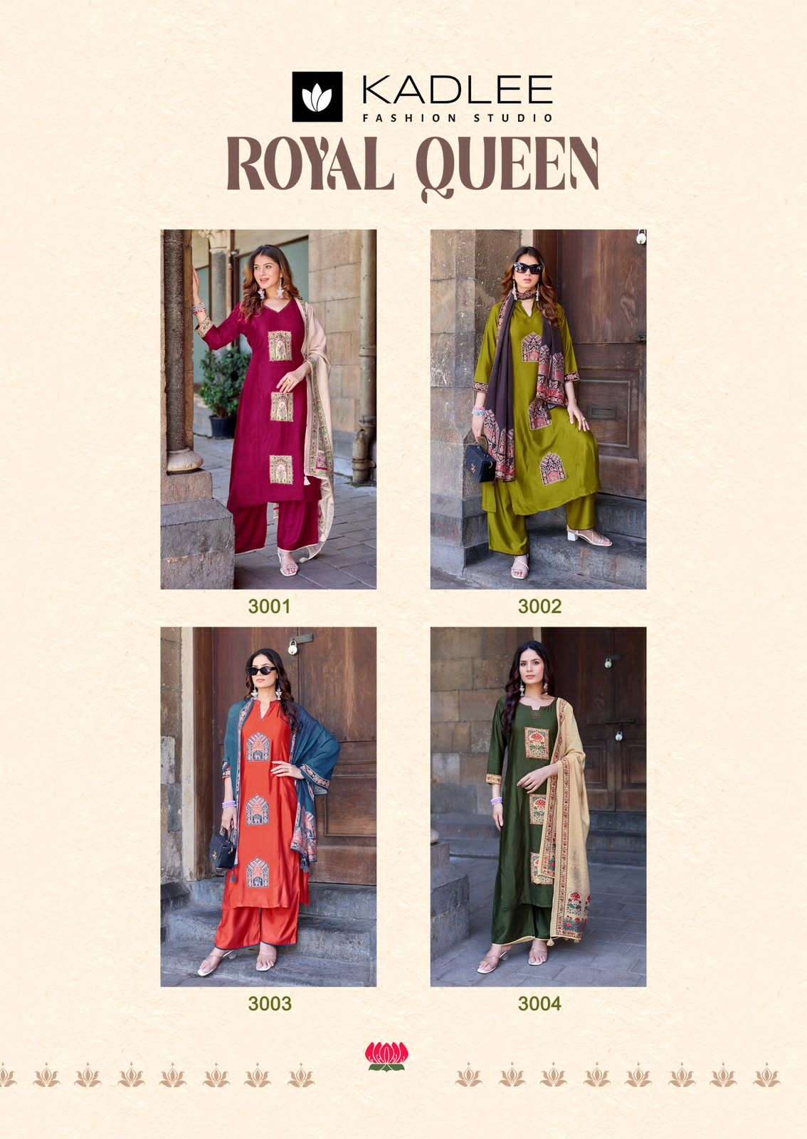 Kadlee Royal Queen Gajji Silk Handworked Stitched Salwar Suit Set