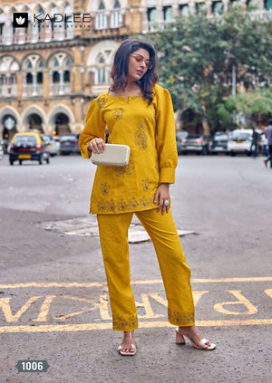 Kadlee Royal Touch Viscose Weaving Co Ord Set