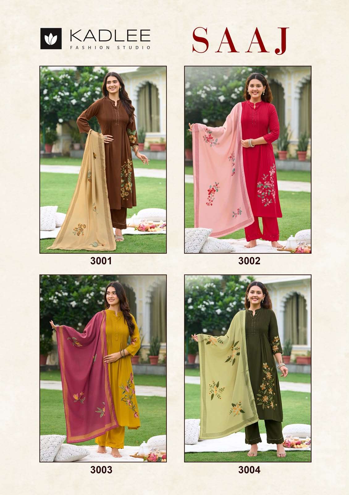 Kadlee Saaj Rayon Printed Ready To Wear Salwar Suit