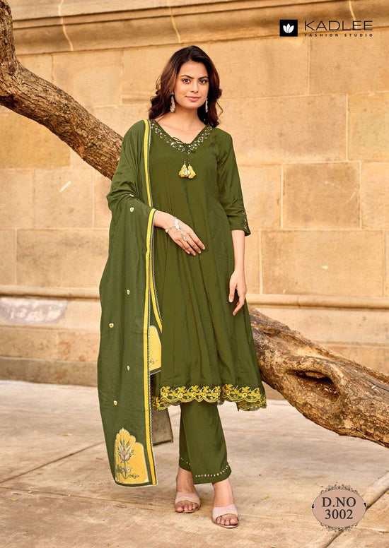 KADLEE SAIRAA Muslin Embroidered Salwar Suit Set