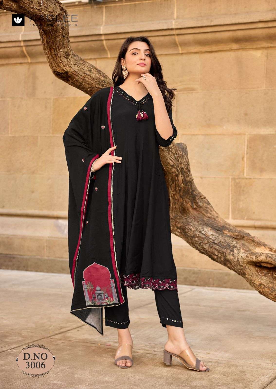 KADLEE SAIRAA Muslin Embroidered Salwar Suit Set