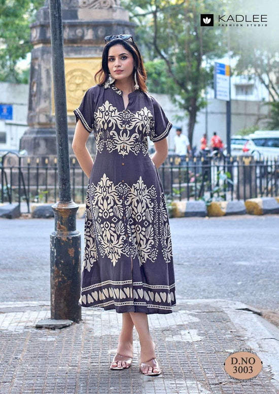 Kadlee Signature 3001 To 3005 Series Rayon Printed Kurti